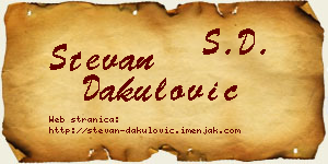 Stevan Dakulović vizit kartica